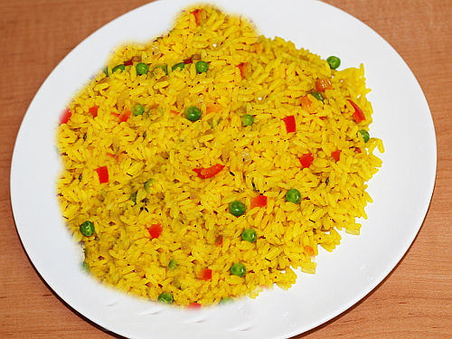 Turmeric rice is a traditional side dish in Nigeria